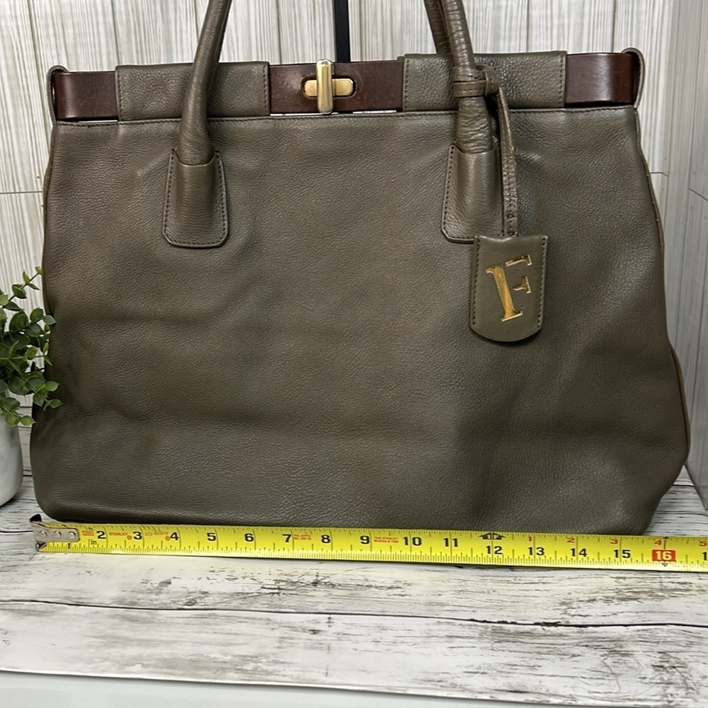 FURLA  fine pebble Leather tote Shoulder bag - Picture 15 of 16